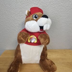 Buc-ee’s Beaver Plush Stuffed Animal Mascot Red Shirt & Hat 10” Plush Toy
